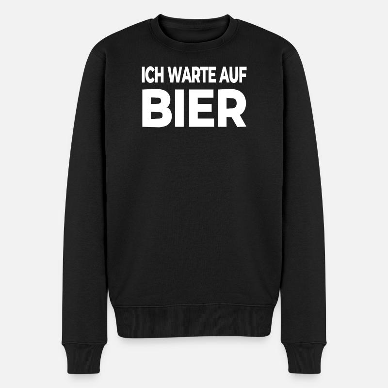Bier - Männer Premium Bio Pullover - Schwarz