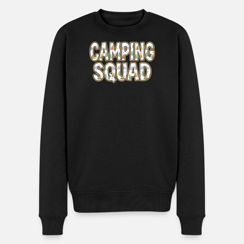Camping Squad Zeltabend - Männer Premium Bio Pullover - Schwarz