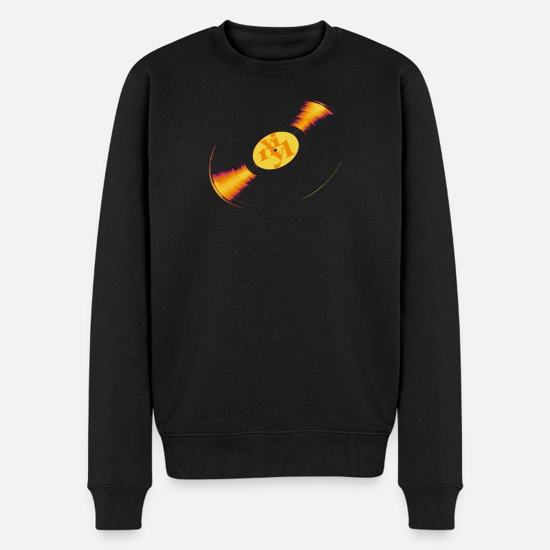 Retro Vinyl Rush – Votre déclaration sonore - Pull Premium bio Homme - noir