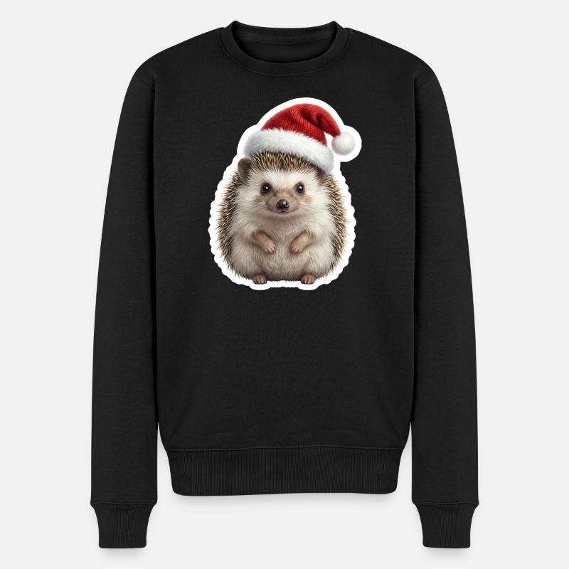 Hérisson avec capsule souple - Pull Premium bio Homme - noir