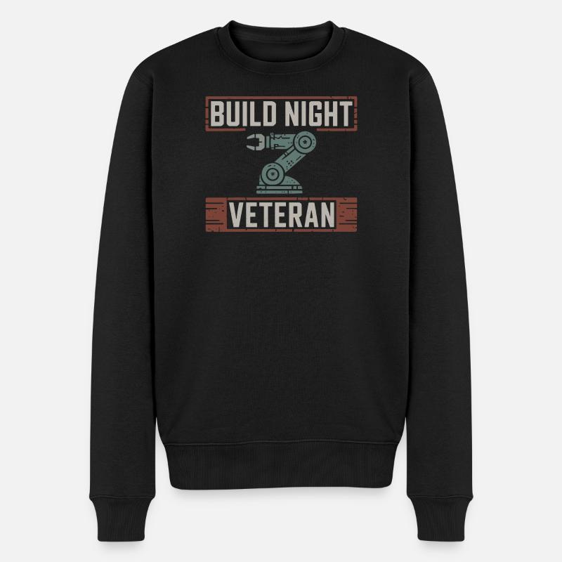 Roboterteam-elterngeschenk - Männer Premium Bio Pullover - Schwarz