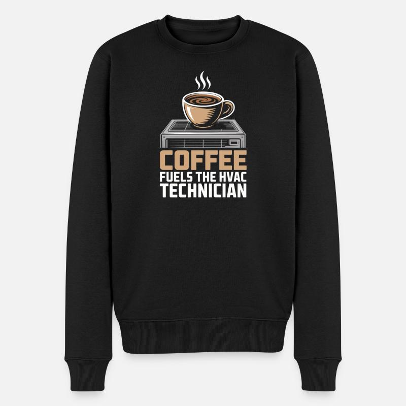 Kaffee Liebender HVAC Techniker Geschenk Arbeiter - Männer Premium Bio Pullover - Schwarz