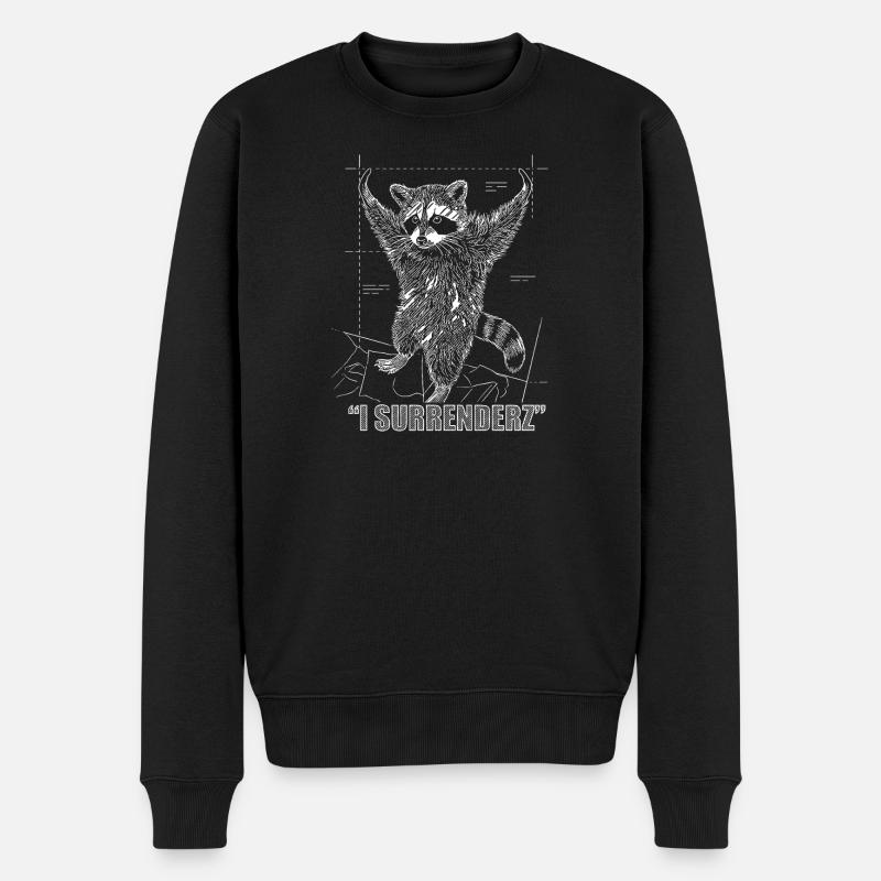 Mème du raton laveur - Pull Premium bio Homme - noir