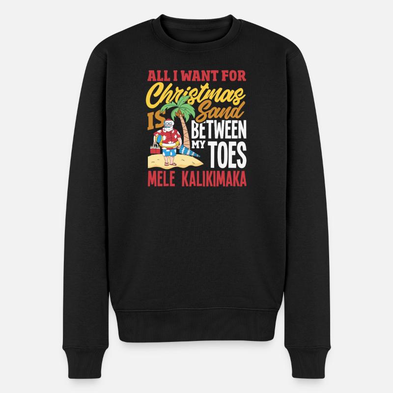 Noël hawaïen Mele Kalikimaka - Pull Premium bio Homme - noir