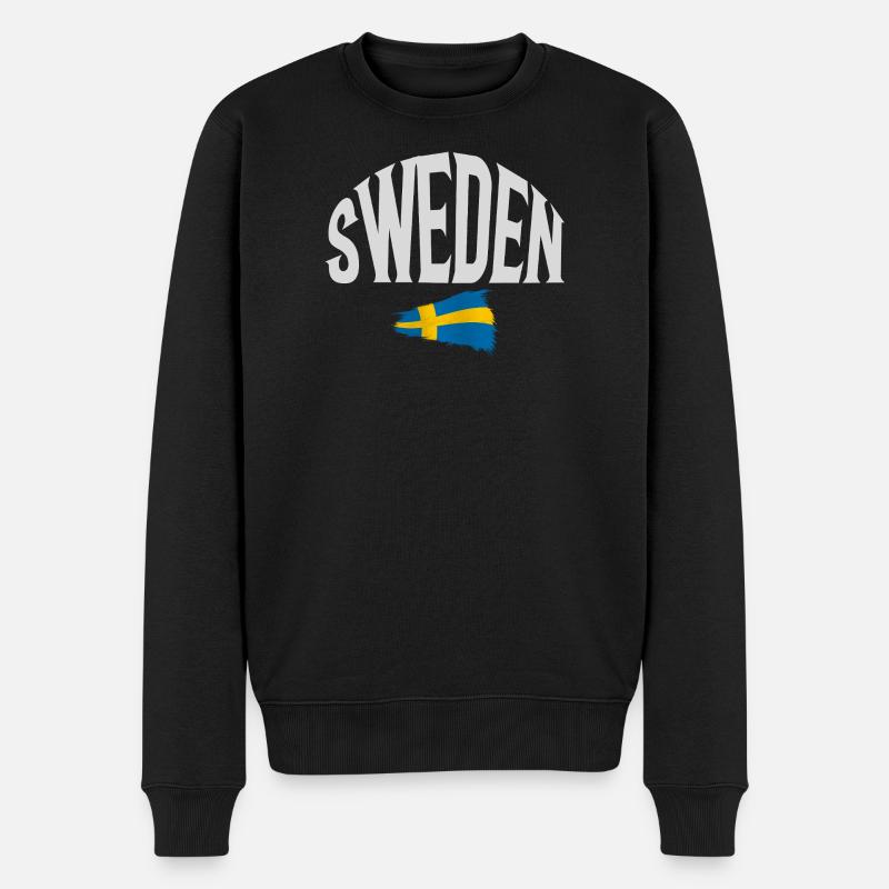 Sweden - Männer Premium Bio Pullover - Schwarz