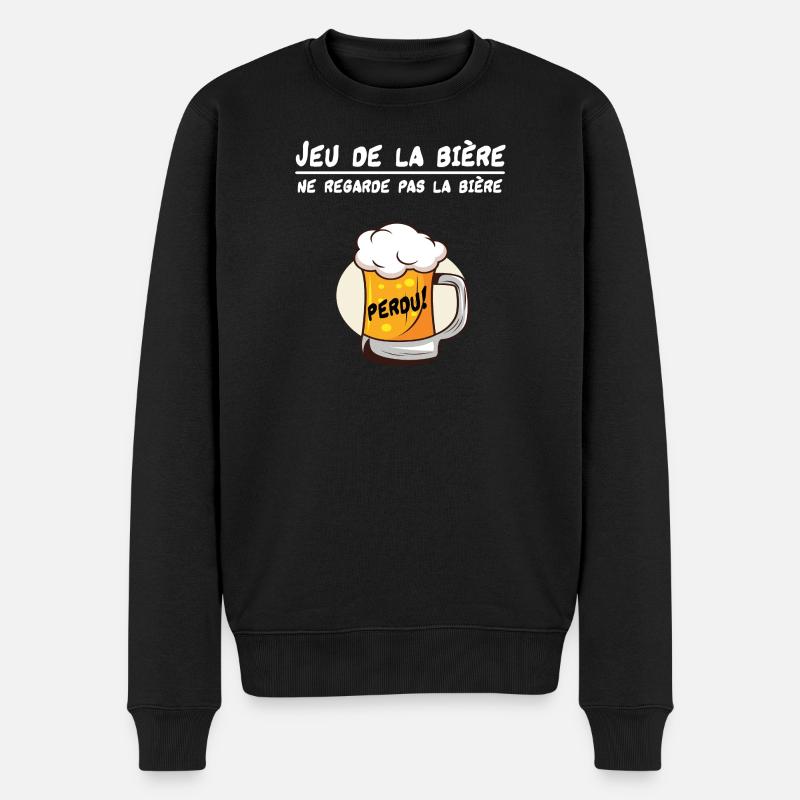 Le jeu de la bière - Pull Premium bio Homme - noir
