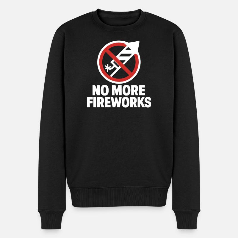 Plus de feux d’artifice – Édition du réveillon du Nouvel An - Pull Premium bio Homme - noir