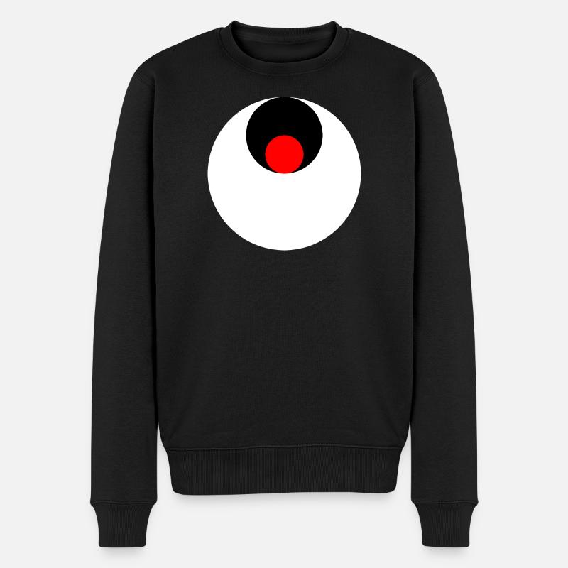 3 cercles, blanc, noir et rouge - Pull Premium bio Homme - noir