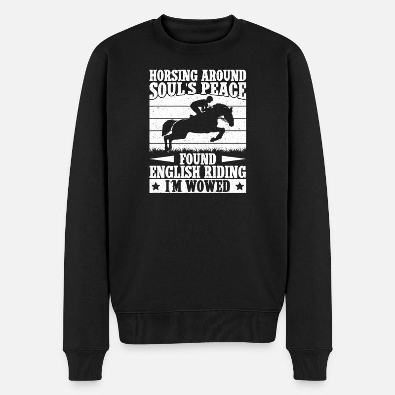 Équitation Cavalier autour du cavalier - Pull Premium bio Homme - noir