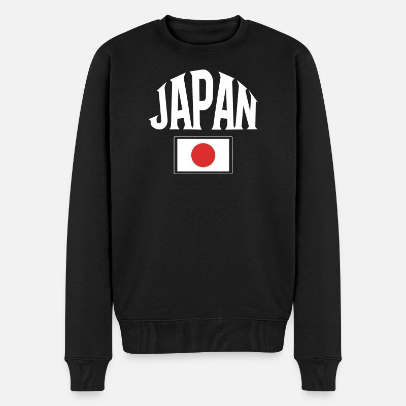 Japan - Männer Premium Bio Pullover - Schwarz