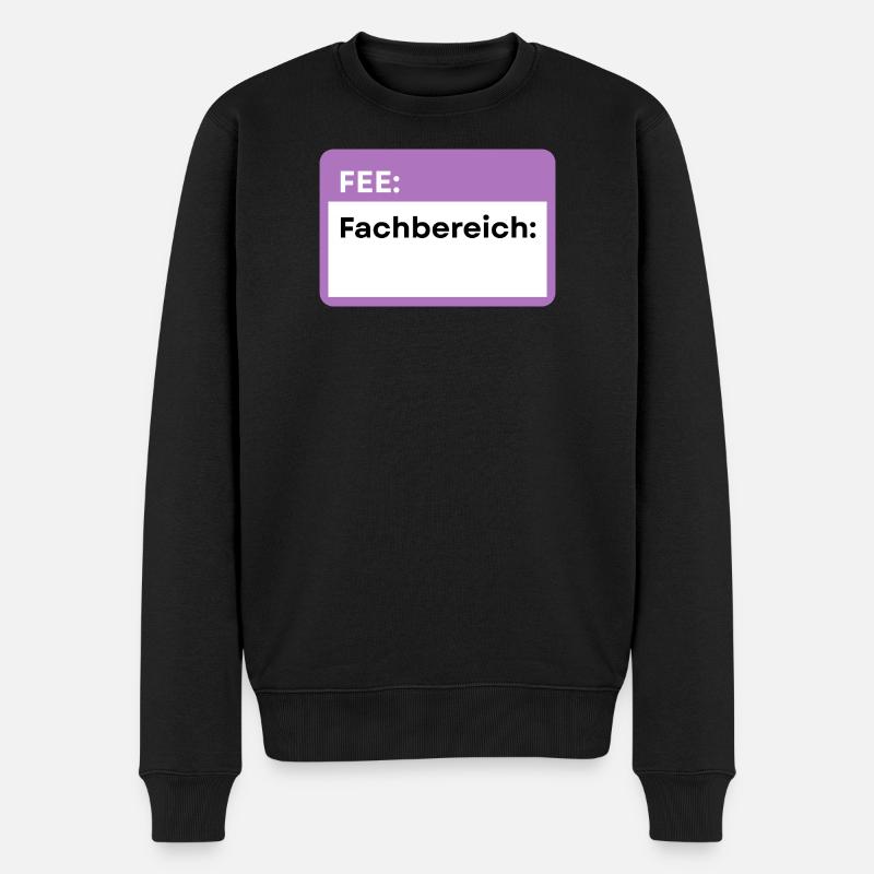 Fachbereich Schild Lila - Männer Premium Bio Pullover - Schwarz