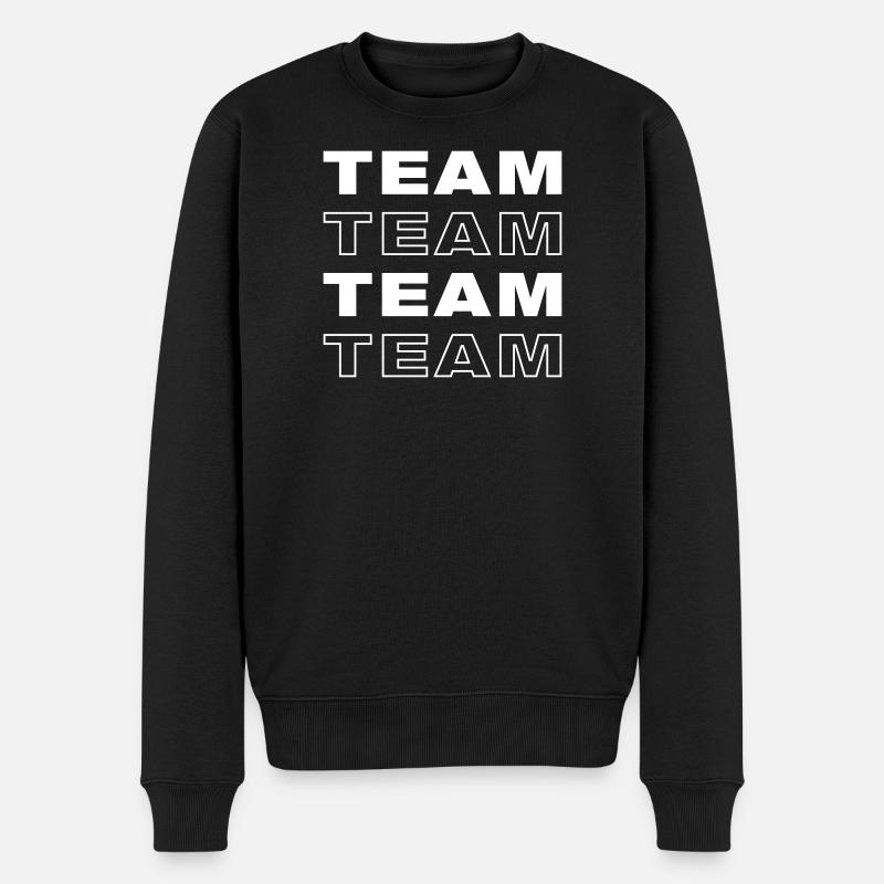 Team - Männer Premium Bio Pullover - Schwarz