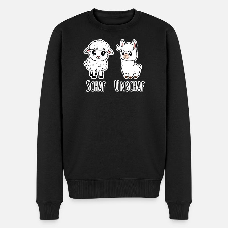 Moutons et pas moutons (Unsheep) - Lama pas moutons - Pull Premium bio Homme - noir