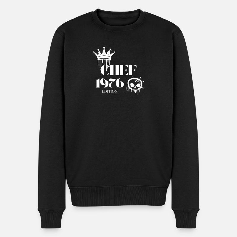 Édition Chef 1976 49e anniversaire Déclaration - Pull Premium bio Homme - noir