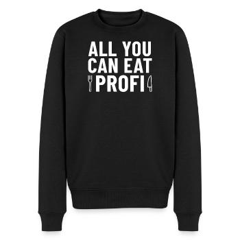 Couteau et fourchette professionnels à volonté - Pull Premium bio Homme - noir - Devant - Nico (187cm)