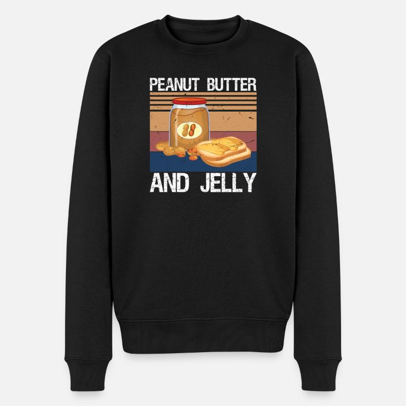 Peanut Butter and Jelly - Männer Premium Bio Pullover - Schwarz