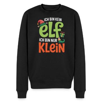 Kleiner Elf – Ich bin kein Elf - Männer Premium Bio Pullover - Schwarz - Vorne - Nico (187cm)