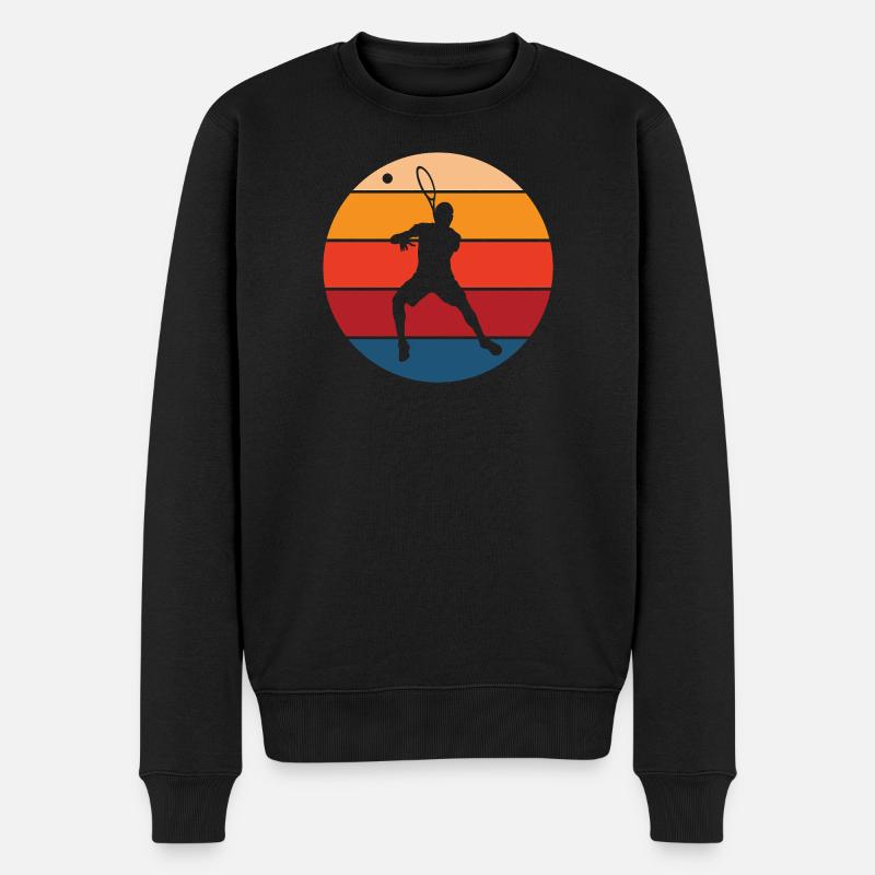 Tennis - Männer Premium Bio Pullover - Schwarz