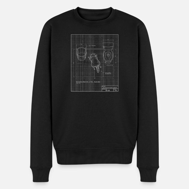 Trashed Panda Meme - Men's Premium Organic Jumper - black