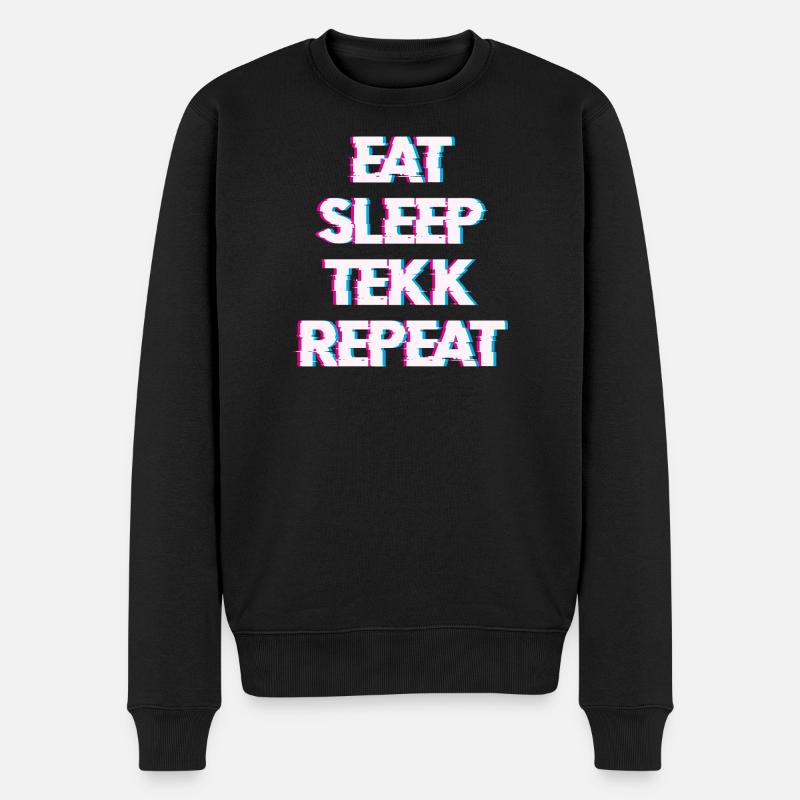Hardtekk Tekk - Männer Premium Bio Pullover - Schwarz