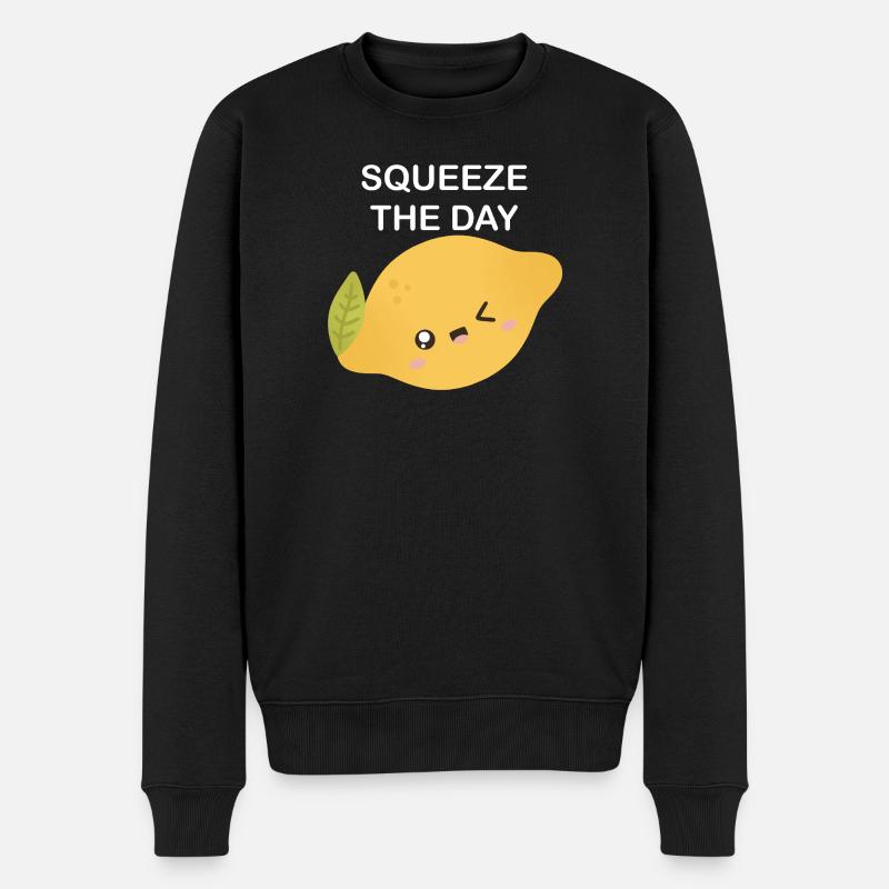 Charme Citron Presser la Journée - Pull Premium bio Homme - noir