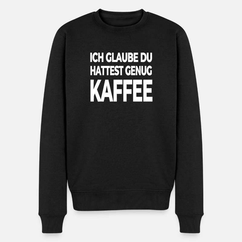 Kaffee - Männer Premium Bio Pullover - Schwarz