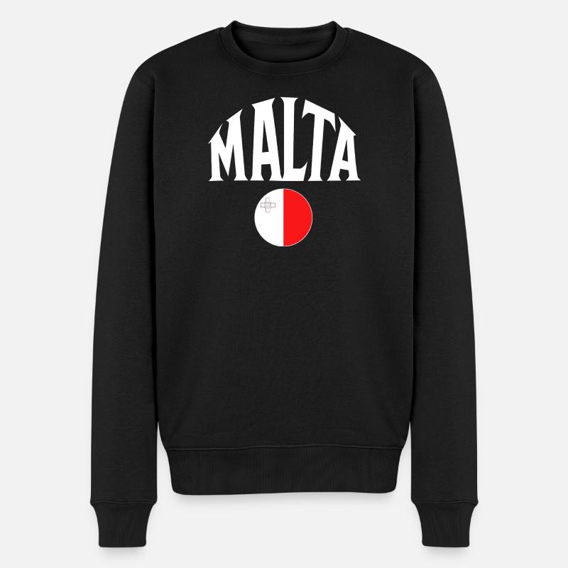 Malta - Männer Premium Bio Pullover - Schwarz