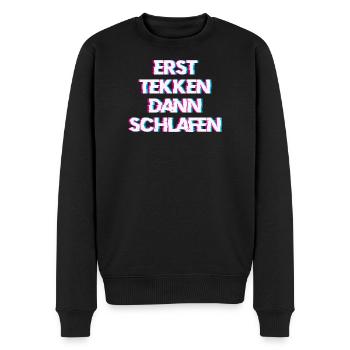 Hardtekk Tekk - Männer Premium Bio Pullover - Schwarz - Vorne - Nico (187cm)