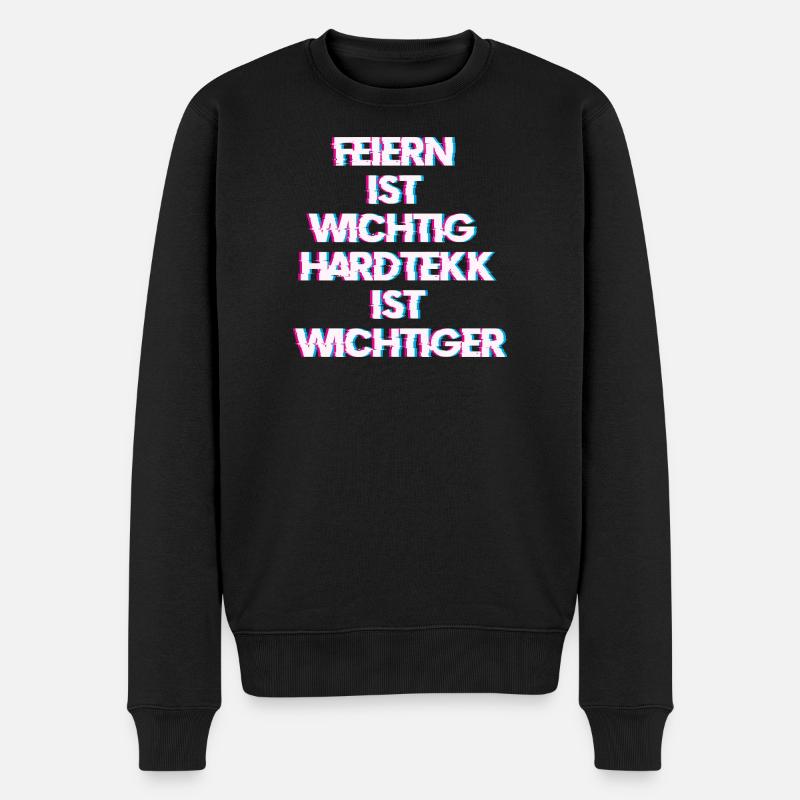 Hardtekk Tekk - Männer Premium Bio Pullover - Schwarz
