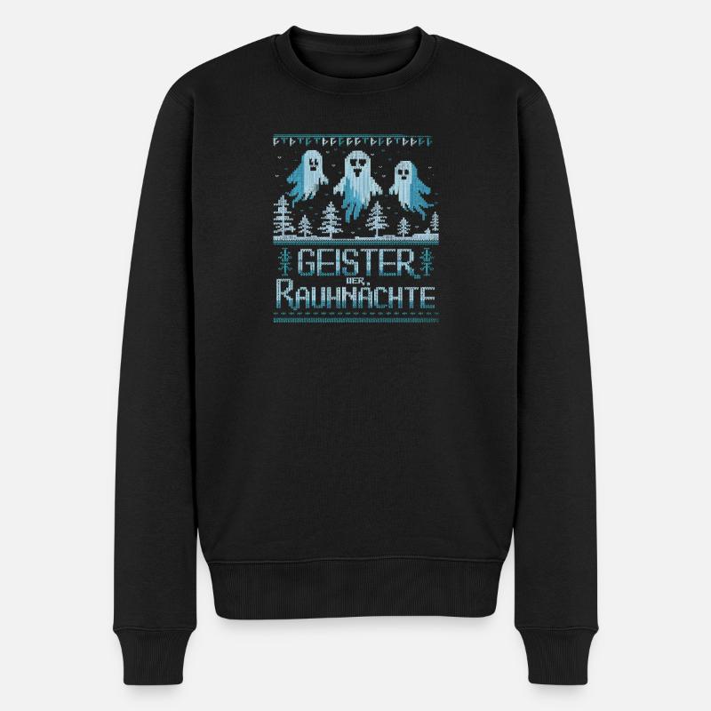  Geister Der Rauhnächte Winterlicher Geisterspaß - Männer Premium Bio Pullover - Schwarz
