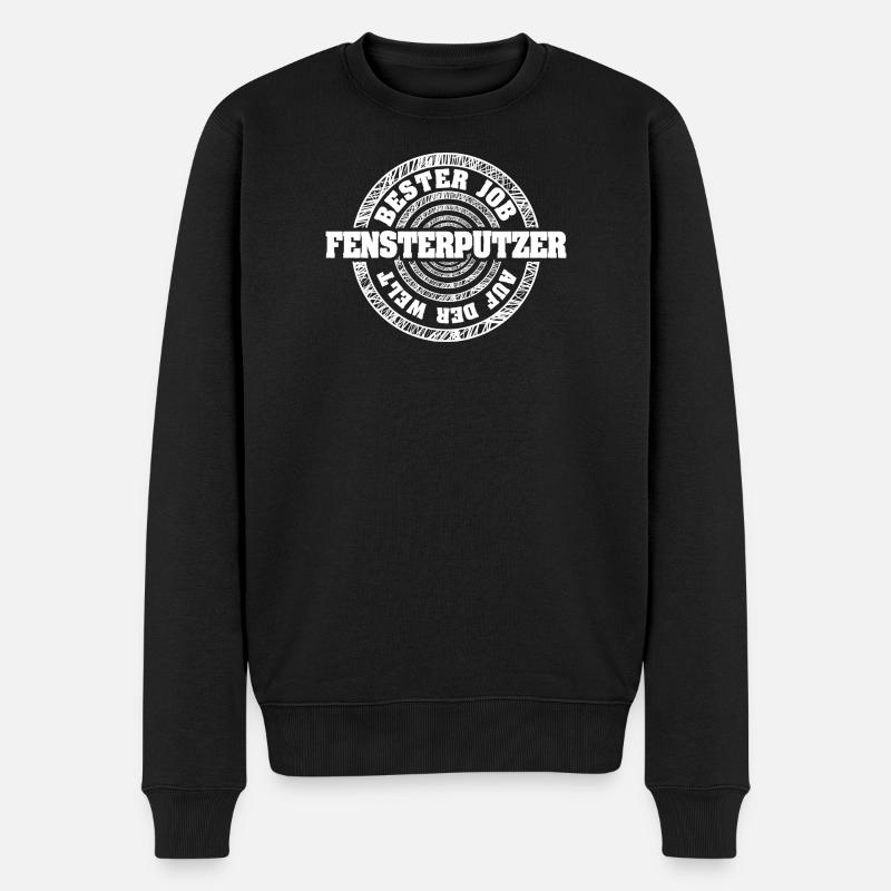 Fensterputzer als Job - Männer Premium Bio Pullover - Schwarz