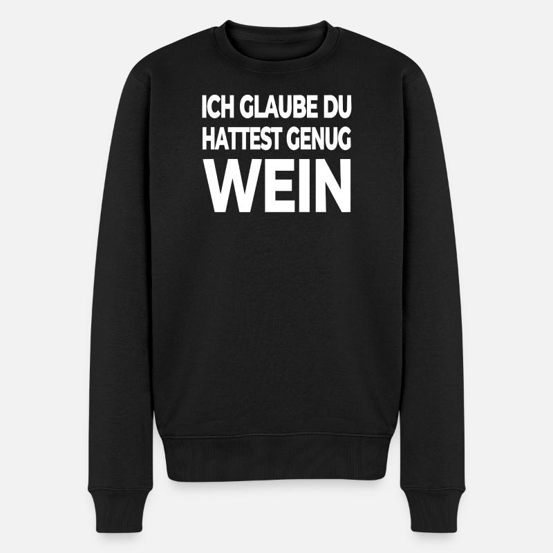 Wein - Männer Premium Bio Pullover - Schwarz