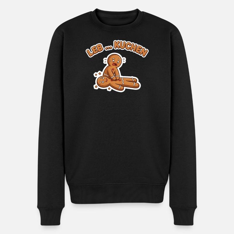 Leb Kuchen Lebkuchen Sanitäter Cartoon - Männer Premium Bio Pullover - Schwarz