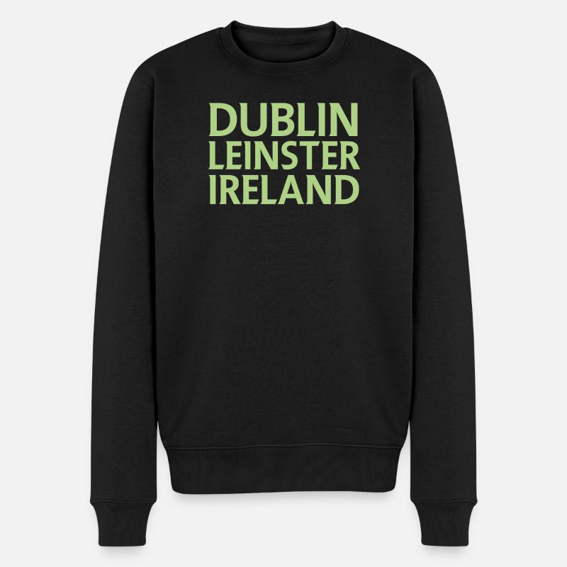 Dublin – Irland Textdesign - Männer Premium Bio Pullover - Schwarz