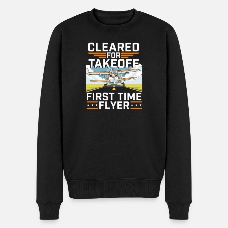 Startfreigabe als Erstflieger - Männer Premium Bio Pullover - Schwarz