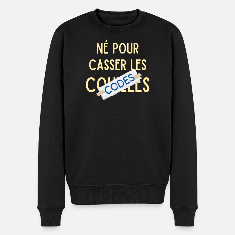 Né pour casser les codes - Pull Premium bio Homme - noir