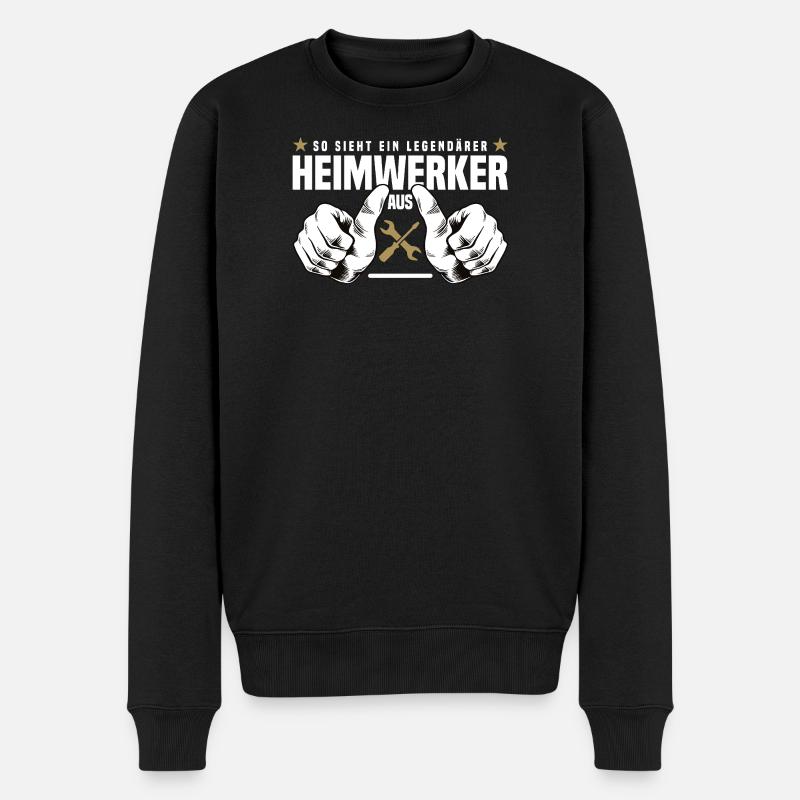 Heimwerker - Männer Premium Bio Pullover - Schwarz