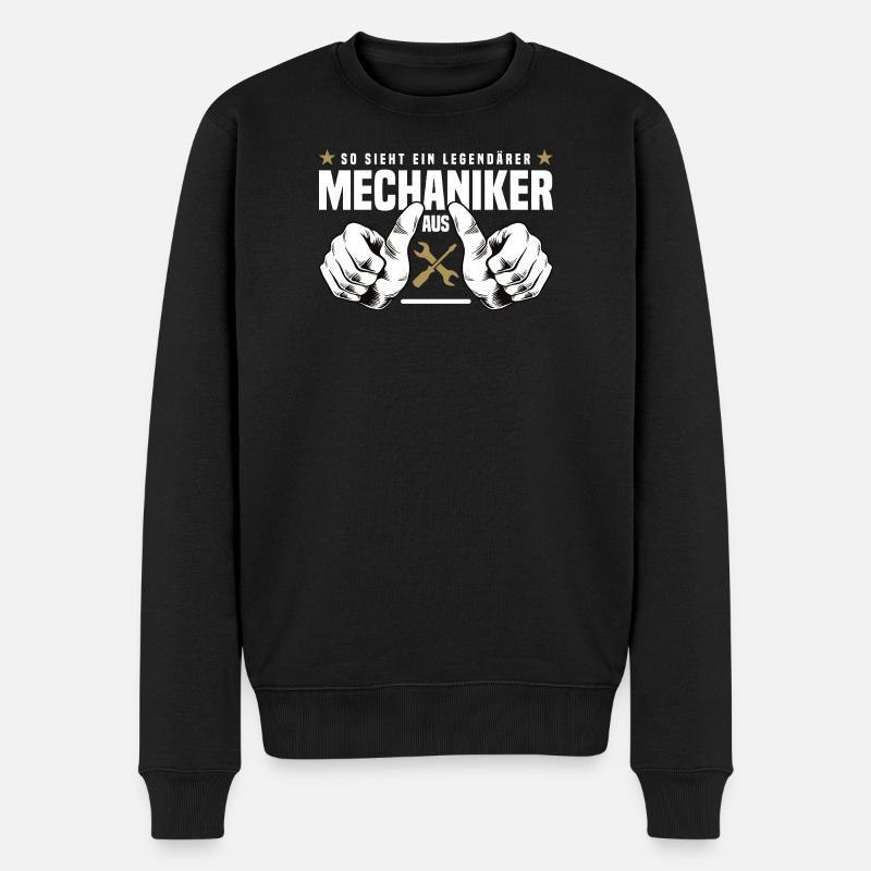Mechaniker - Männer Premium Bio Pullover - Schwarz