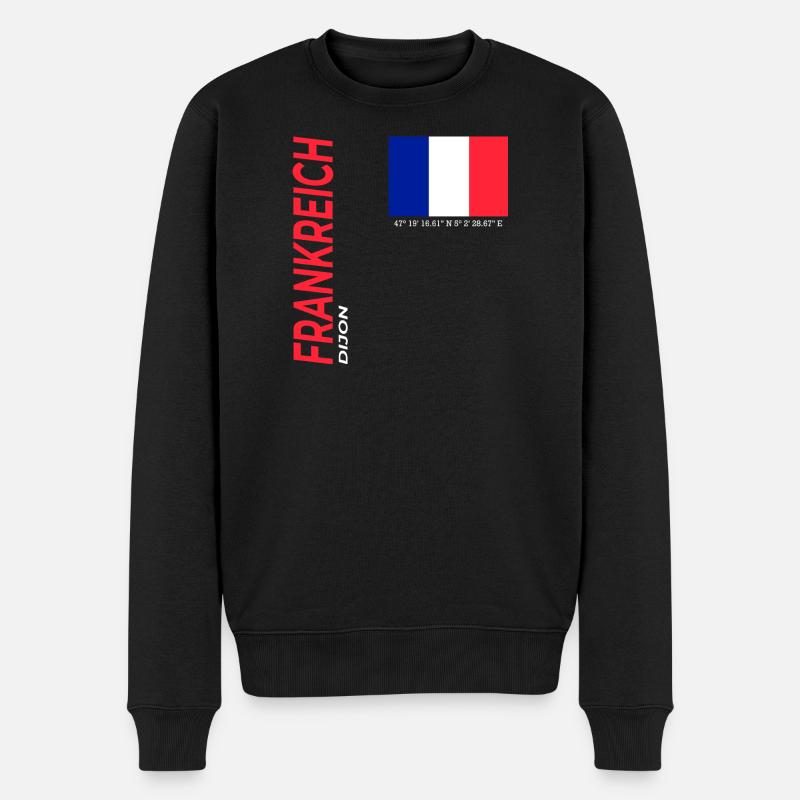 Dijon - Männer Premium Bio Pullover - Schwarz
