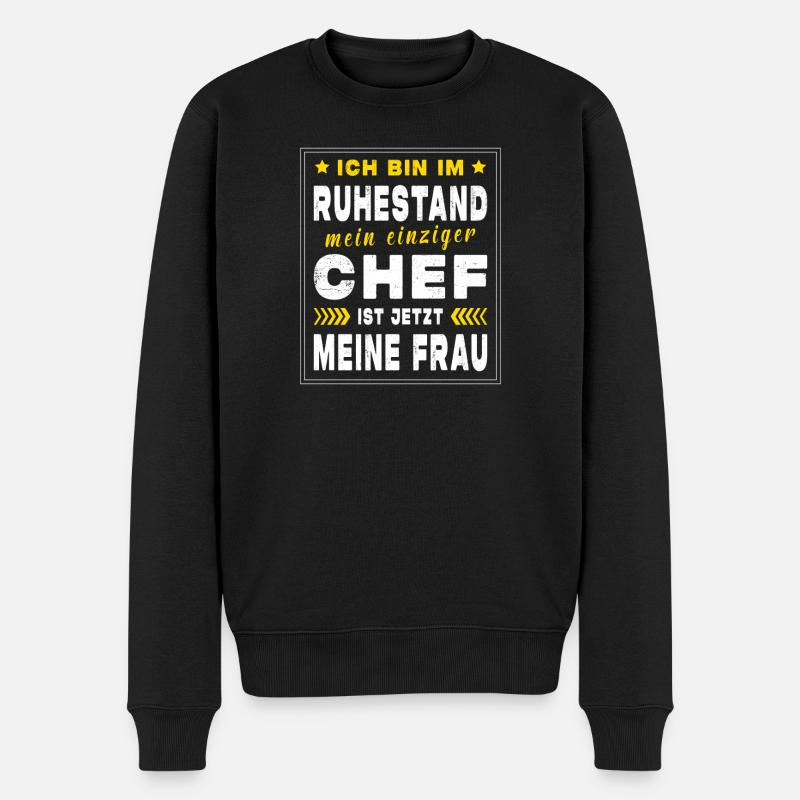 Rentner Ruhestand Geschenkidee - Männer Premium Bio Pullover - Schwarz