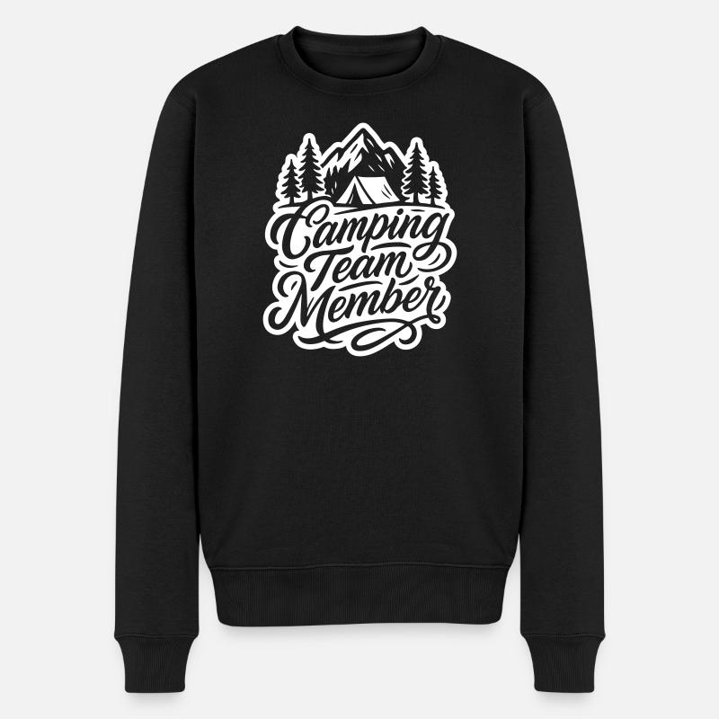 Camping Team Tent Mountains - Pull Premium bio Homme - noir