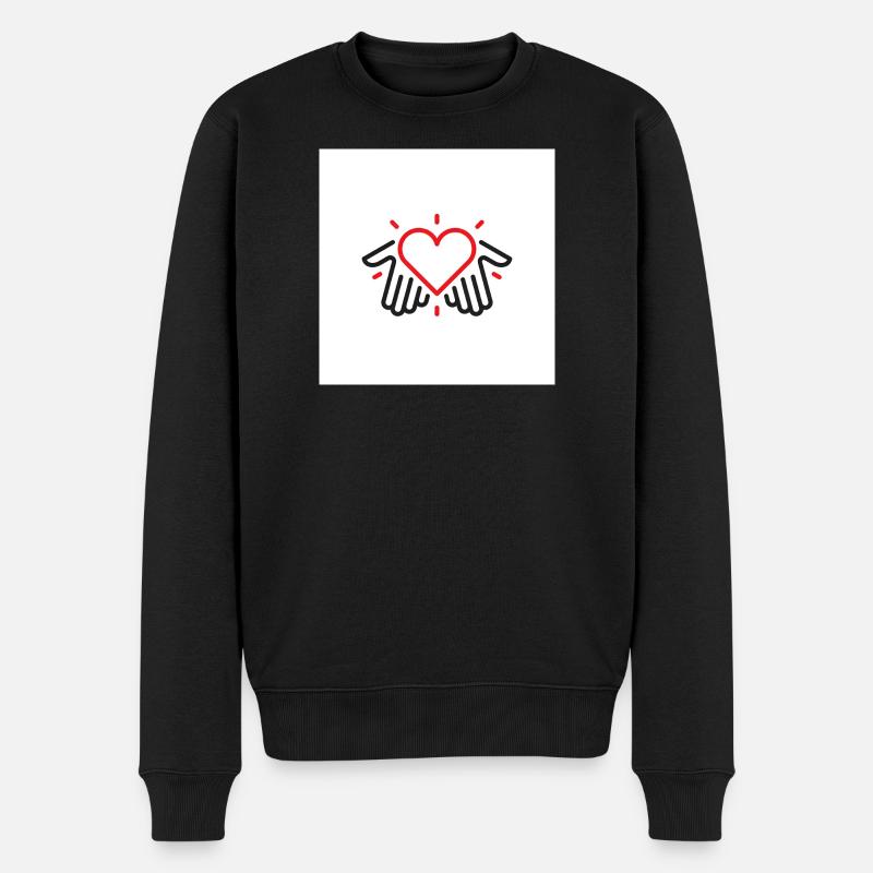 Mains d’amour - Pull Premium bio Homme - noir