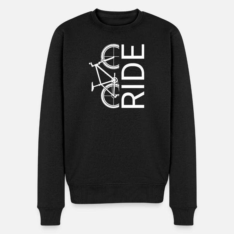 Ride Bike Art - Männer Premium Bio Pullover - Schwarz