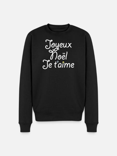 Joyeux Noël Je t'aime - Pull Premium bio Homme - noir