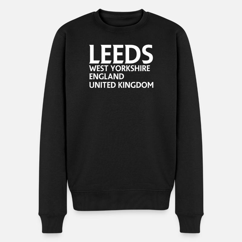 Leeds – Angleterre Conception des paroles - Pull Premium bio Homme - noir