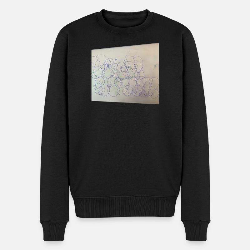 Verzerrtes Berlin Souvenir - Männer Premium Bio Pullover - Schwarz