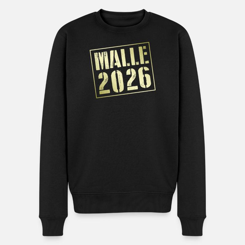 Malle 2026 - Männer Premium Bio Pullover - Schwarz