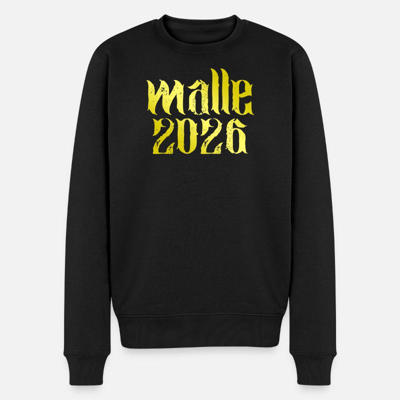 Malle 2026 - Männer Premium Bio Pullover - Schwarz