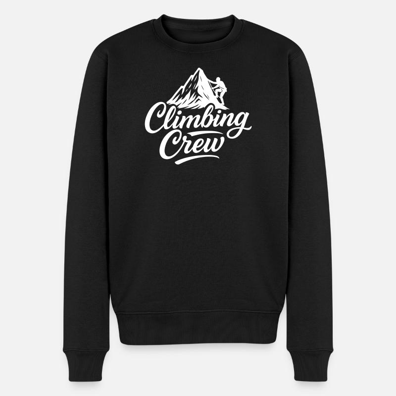 Klettern Crew Berge Bergsteigen - Männer Premium Bio Pullover - Schwarz