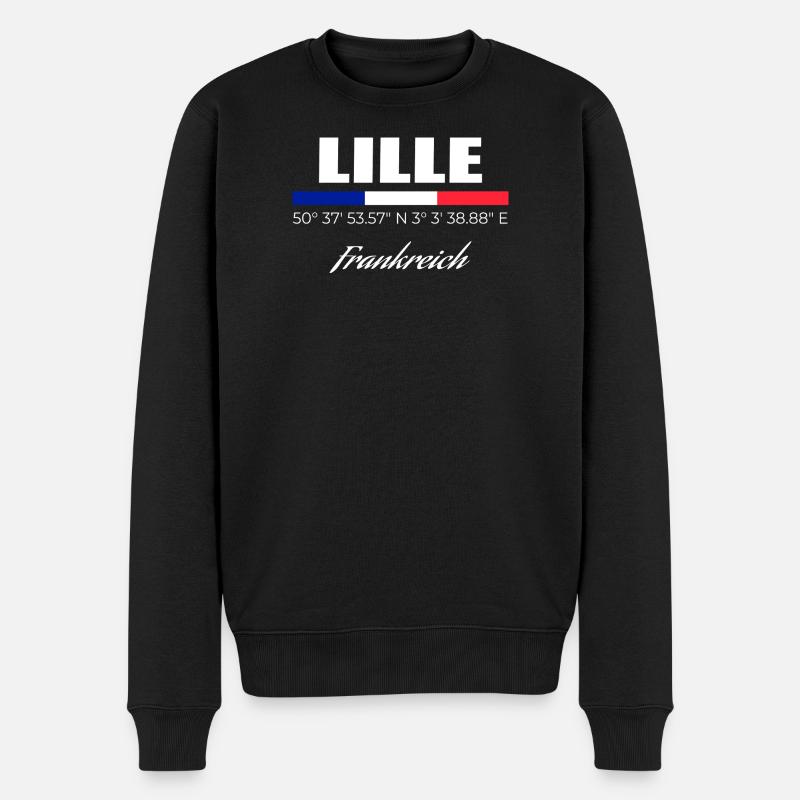 Lille - Männer Premium Bio Pullover - Schwarz